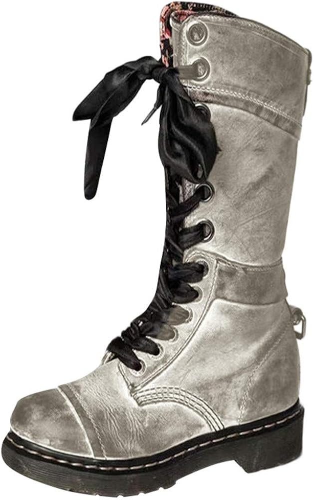 POLP Botas Altas Mujer Mujer Cuña Plataforma Zapatos con Tacon Alto