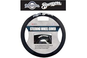 FREMONT DIE MLB Milwaukee Brewers Poly-Suede Steering Wheel Cover