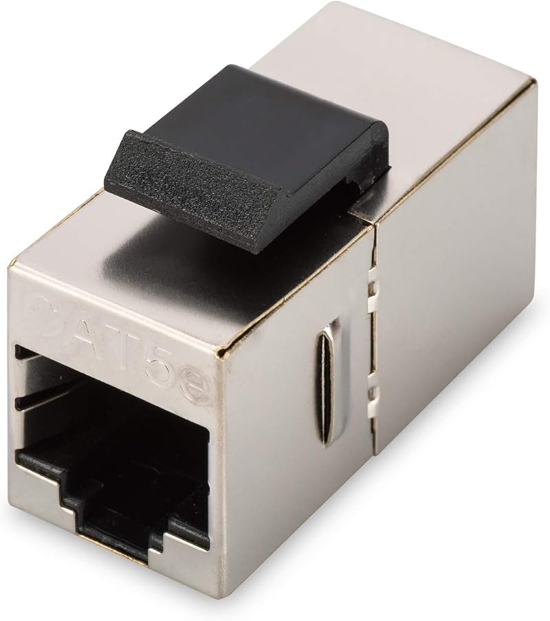 DIGITUS Keystone Coupling Cat 5e Shielded 2x RJ45 Jack 100MHz 1GBase-T Metal