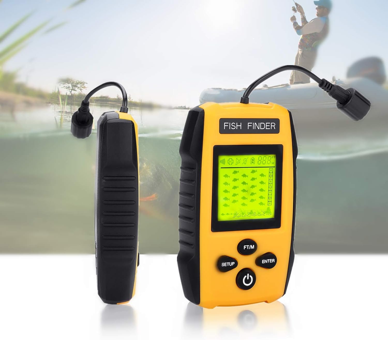 Handheld Fish Finder, Portable Fishing Kayak Fishfinder