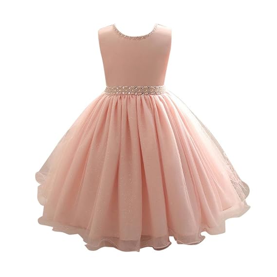 Xinan Mädchen Kleid Party Dress Kindermädchen Perlen Kleid Prinzessin formellen Festzug Urlaub Brautjungfer Kleid Abendkleid 