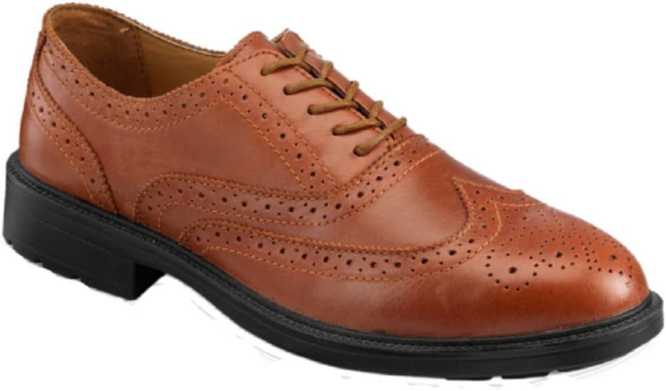 PSF EXECUTIVEBrown Brogue Safety Shoe with Steel Midsole