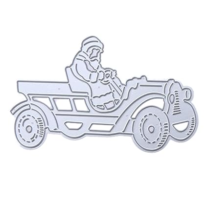 Rrimin Bubble Car DIY Metal Embroidery Craft Stencil Cutting Die (No.3)