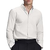 Susclude Men's Oxford Shirts Long Sleeve Dress Shirts for Men Button Down Shirt Cotton Wrinkle Free Shirts with Pocket