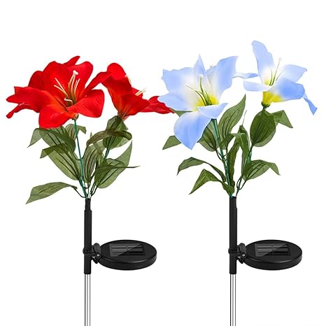 Amazon Com Led Solar Garden Stake Light Multi Color Outdoor