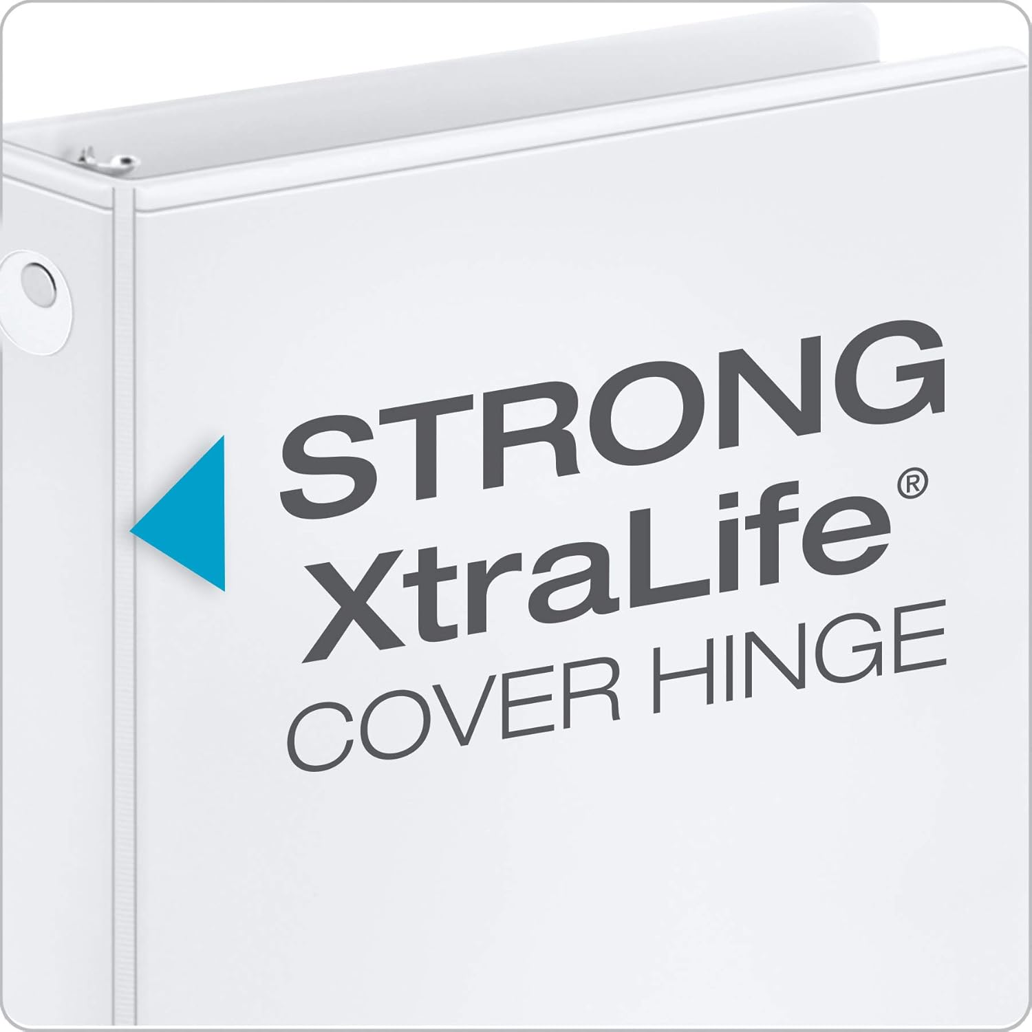 Cardinal Economy 3-Ring Binders, 1.5", Round Rings, Holds 350 Sheets, ClearVue Presentation View, Non-Stick, White, Carton of 12 (90631): Office Products