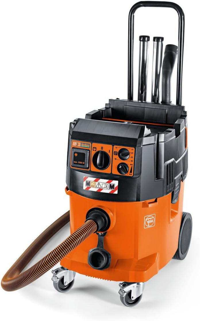 FEIN92032060240 Dustex 35 MX AC M Class Dust Extractor with Auto Clean Filter, Orange, 35 Litre, 240 V