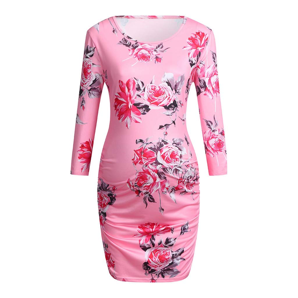 Amazon Com Women Baby Shower Dress Floral Print Mother Maternity