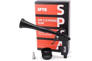SPTA Car Cleaning Gun, Car Blow Gun Trumpet Head High Pressure Dryer Blow Gun, Car Cleaning Air Gun Kit, Vortex Air Cleaning Tool for Quickly Blasts Dirt and Dust from Surface
