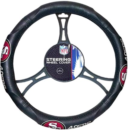 Amazon Com 15 X 15 Inches Nfl 49ers Steering Wheel Cover