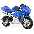 MotoTec Phantom Gas Pocket Bike 49cc 2-Stroke Blue