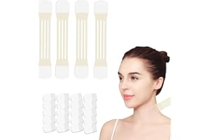 FHH Neck Tape Lifting Invisible, 20 PCS Neck Lift Tapes for Women, Suitable for Face adn Jaw, Durable & Waterproof(4pcs Bands, 20pcs Patches)