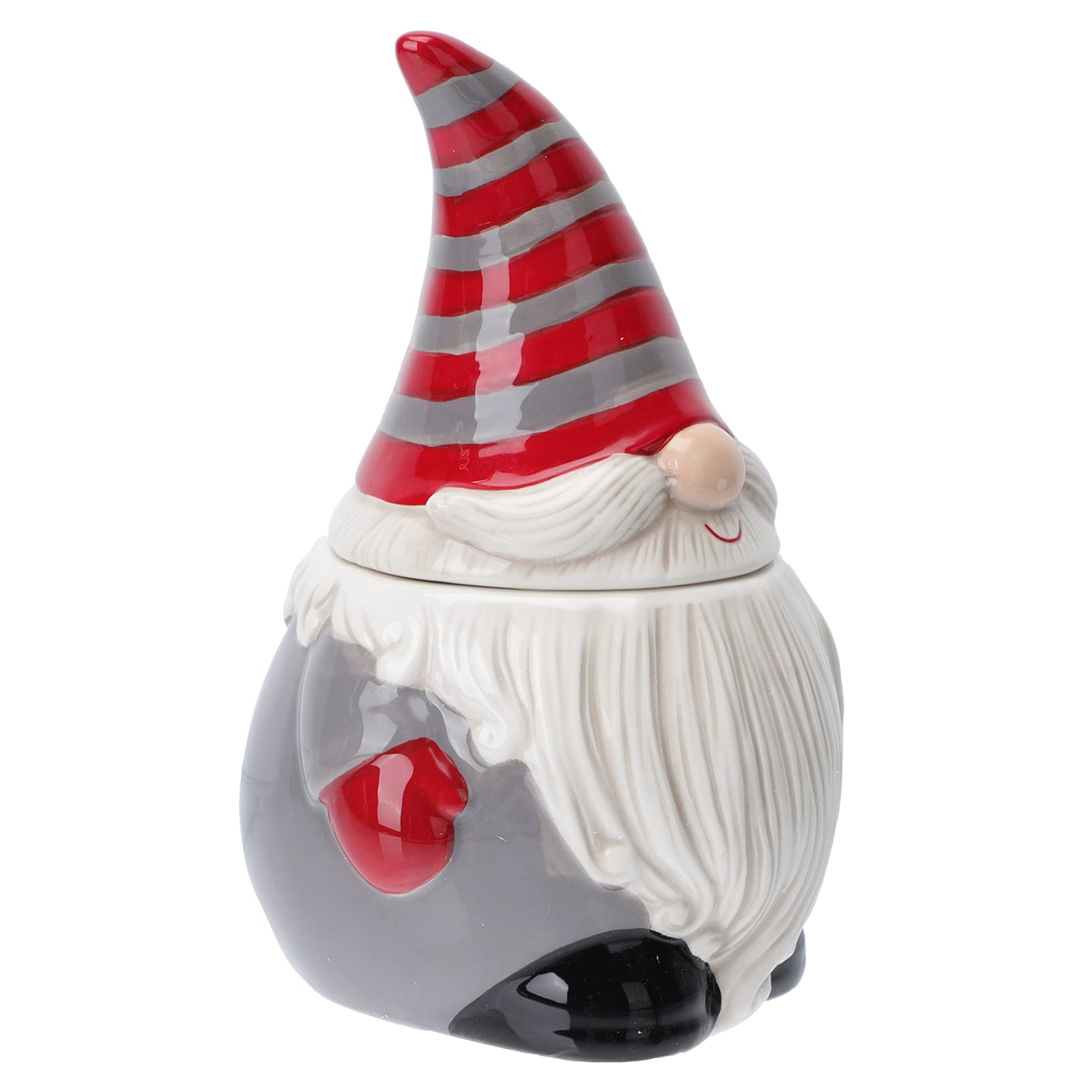 Ceramic Gnome Cookie Jar: Christmas Cookie Tins Holiday Gnome Shaped Chocolate Candy Decorative Containers For Xmas Party Chocolate Candy