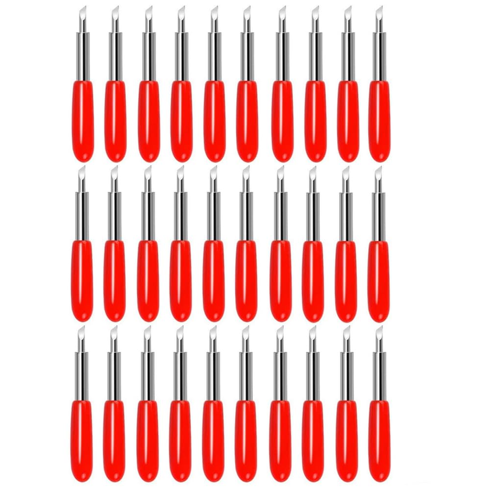 Gebildet Explore Air 2, Explore Air 3, Maker, Maker 3, 30pcs 45° Replacement Blades for Explore Air, Expression for Vinyl Cutting Machines(Red Cap)