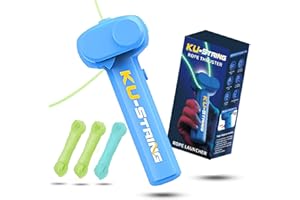 CAEKSALI Revolutionary Blue String Rope Launcher Loop Fidget Toy - Defy Gravity and Boost Imagination for Kids and Adults (Light Blue)