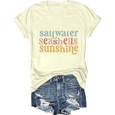 On Cruise Time Shirts for Women Palm Trees Beach Graphic Tee Tops Summer Beach Party Vacation Short Sleeve Tshirt Tops