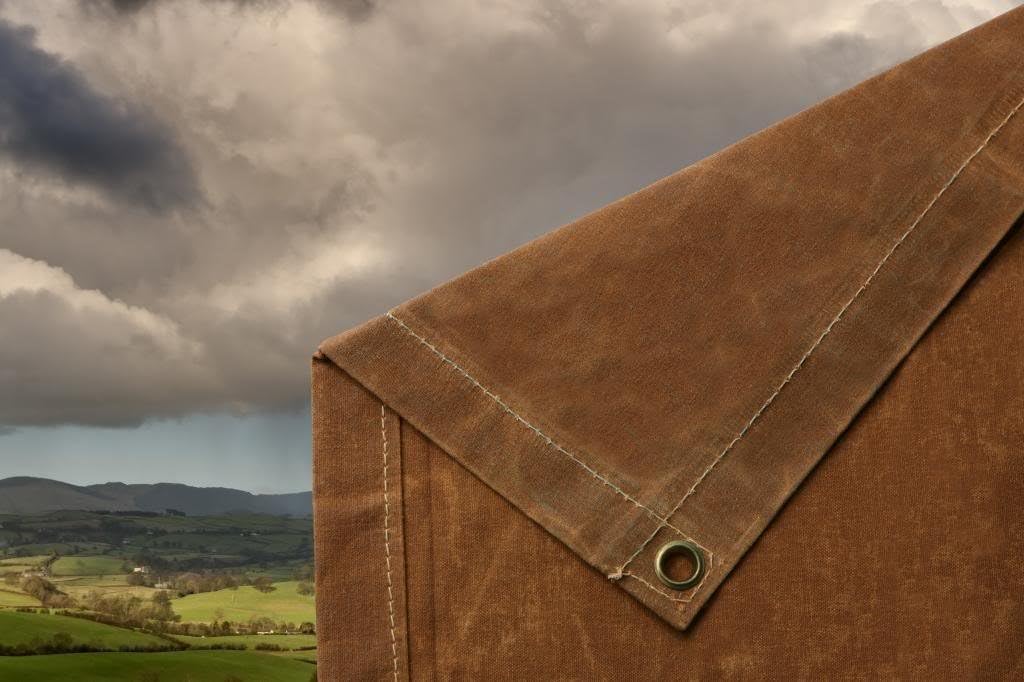 Kitmaster Supplies Waterproof 10oz/18oz Tan Canvas Tarp Tarpaulin Ground Sheet Cover