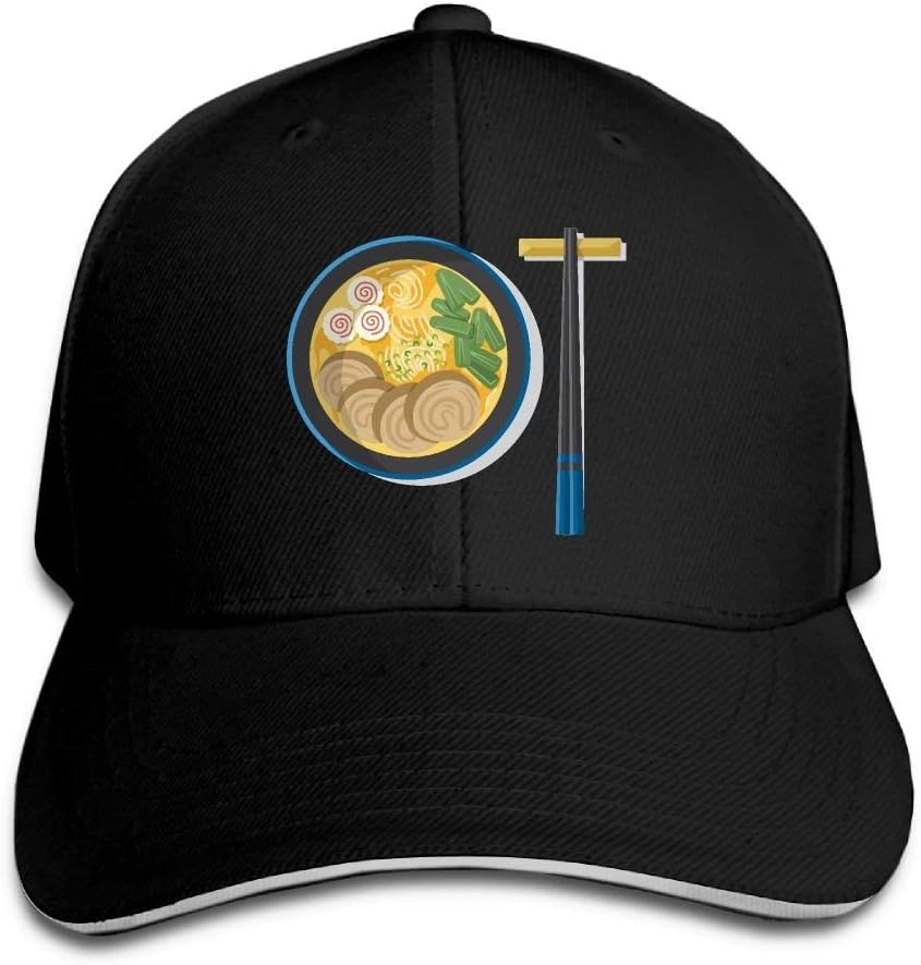 Men's Women's Japanese Ramen Noodles Cotton Adjustable Peaked Baseball Cap Adult Sandwich Hat