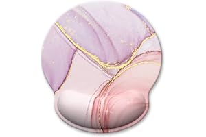 Atufsuat Ergonomic Mouse Pad with Wrist Support, Marble Style Memory Foam Wrist Rest Mouse Pads, Cute Computer Laptop Office 