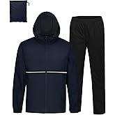 SWISSWELL Rain Suit Waterproof Jacket and Pants 2 Pieces Men Women Rain Gear Breathable Lightweight Packable
