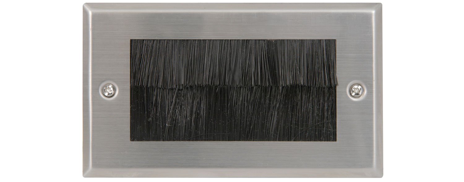 Double Brush Wallplate | steel