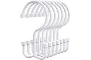 OEH Shower Curtain Hooks, 12 Pcs Shower Curtain Rings, Durable Shower Curtain Hooks Rust Proof, Shower Rings for Curtain, Fre