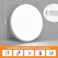 LMP 15.8Inch Flush Mount Ceiling Light 36W, 3CCT