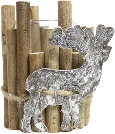 Centrotavola Natalizi Amazon.Amosfun Centrotavola Natalizio Portacandele Portacandele In Legno Renna Portacandele Amazon It Casa E Cucina