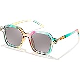 FEISEDY Vintage Square Sunglasses Men Women Classic Retro Trendy Large Frame UV400 Sun Glasses B0154