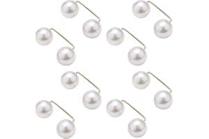 8Pcs Pearl Jeans Ankle Clip, Jean Buttons Pant Waist Tightener, Length Adjuster, Adjustable Hem Clips for Pants Sleeves Pearl