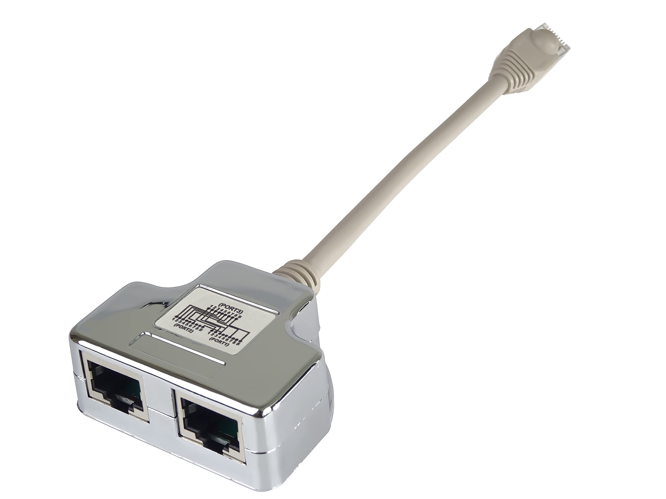 PremiumCord Modular RJ45 Splitter 2 Ports 10/100Base T, SMD2