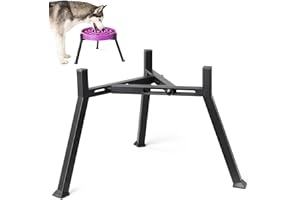 LOOBANI Elevated Dog Bowl Stand: Fits for Bowls Width 8.2"-11" (Without Bowls) Adjustable Width Anti-Slip Raised Dog Bowl Stand Food Feeder for Large Adult, Seniors, Older, Arthritis Dogs Black Large