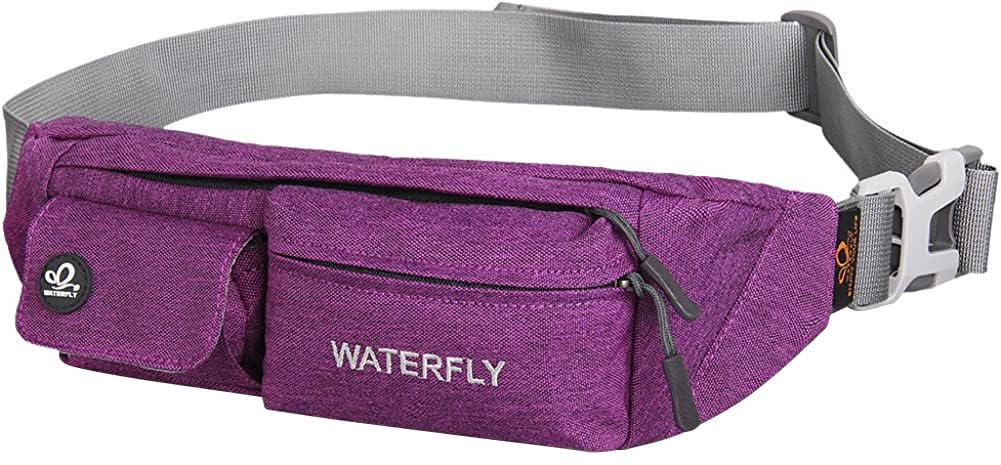 Waterfly Waist Bag Fanny Pack Bum Bag Slim Water Resistant Running Belt for Sports Running Cycling Hiking Walking