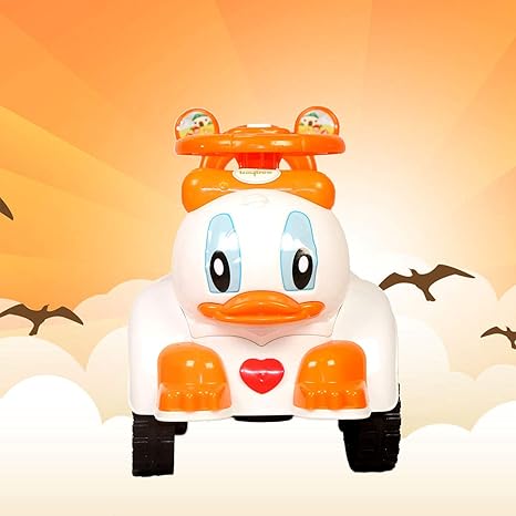 GoodLuck Baybee Kids Ride On Car Push Car with Music Toy for Toddlers !!! Dont Miss Launch Offer !!! Dash 2 in 1 Attractive Baby| Kids Suitable for Boys & Girls (1-3 Years) (White)