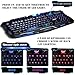 Sokaton Gaming Keyboard, M-200 Mechanical Feel Gaming Keyboard, LED Three Color Backlit USB Wired Game Keyboard (Black)