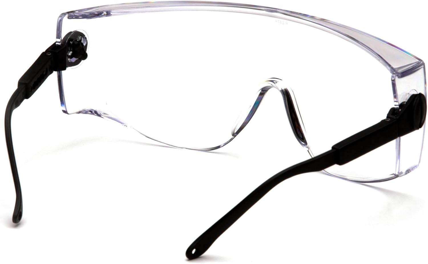 Pyramex Defiant Safety Eyewear, Jumbo Size Clear Lens with Black Temples : Hunting Safety Glasses : Sports & Outdoors