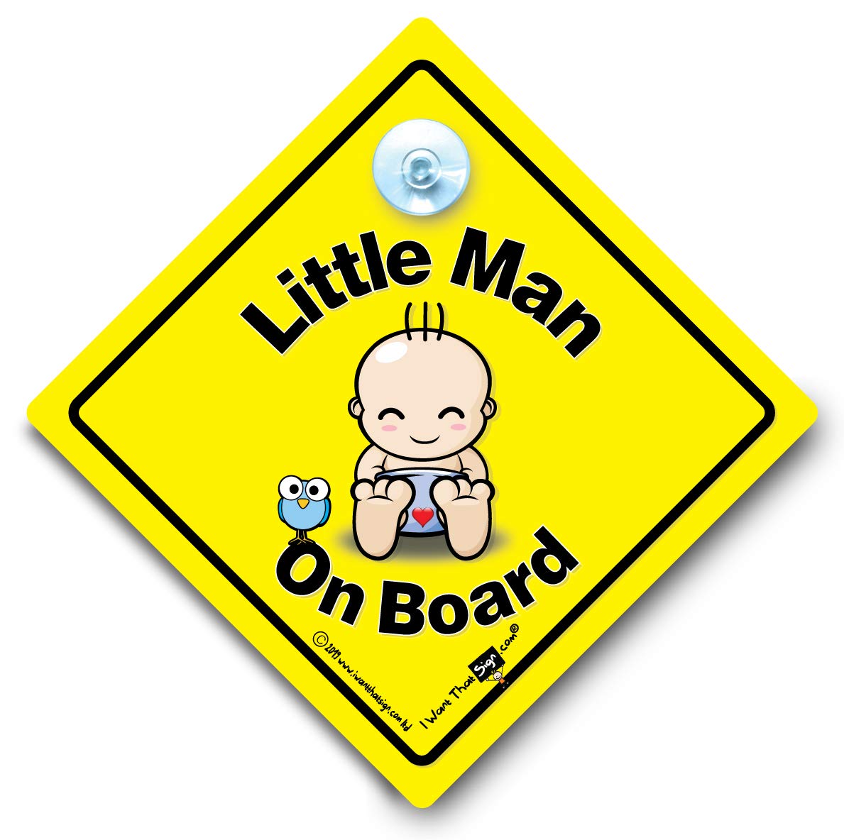 Little Man On Board Car Sign, Baby On Board Sign