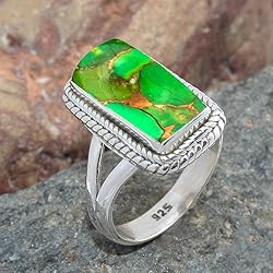 Sterling Silver 925 Ring For Women & Girls Green