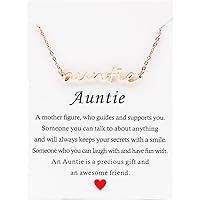 Ankiyabe Auntie Letter Necklace Name Necklace For Aunt New Aunt Gift