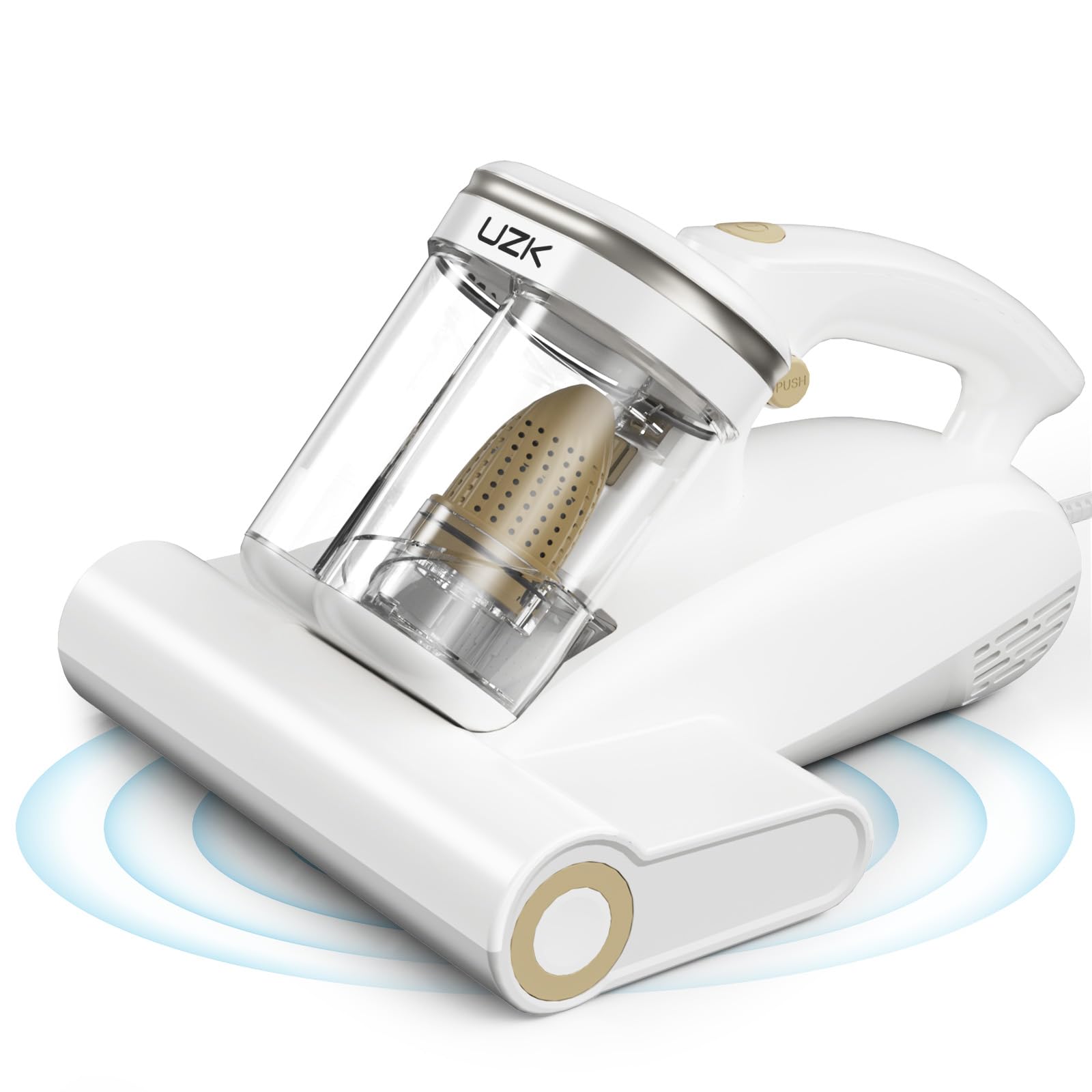 Photo 1 of Mattress Vacuum Cleaner,Bed Vacuum Cleaner with UV-C Light,16Kpa,140°F Heat,Ultrasonic,Anion,Handheld Vacuums for Bed,Sofa,Couch,Crib(Corded,Snow White)