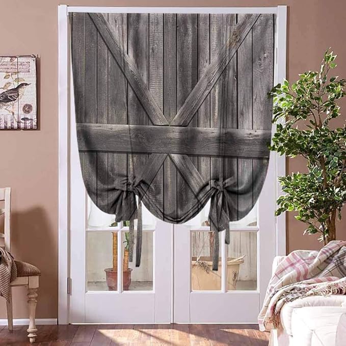 French Door Curtains Rustic Tie Up Valances Curtains Old