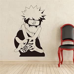 Pegatinas De Pared-Naruto Estilo Anime Japonés 52 X 85 Cm Adhesivo De