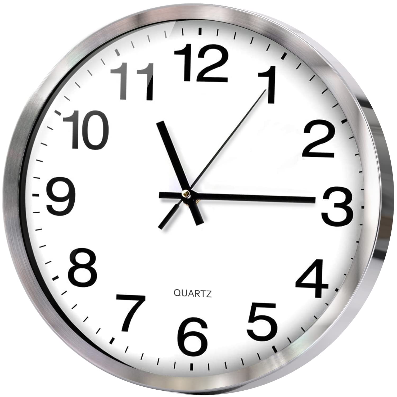 TOHOOYO Wall Clock, Modern Quartz Silent Wall Clock, Sweeping Second Hand, No Ticking, 12 Inch