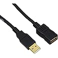 Amazon Basics USB 2.0 Extension Cable - A-Male to A-Female Adapter Cord - 6.5 Feet (2 Meters)