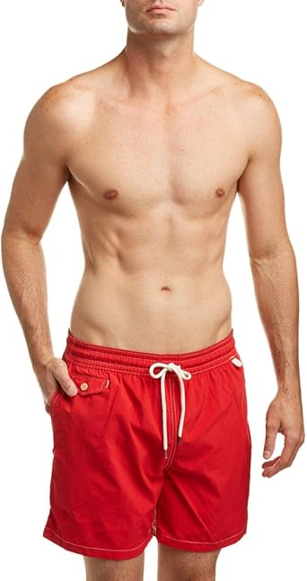 ralph lauren swim shorts red
