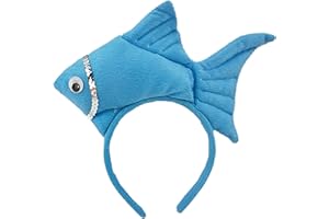 Adult Kids Cartoon Stuffed Fish Shape Headband Woman Hair Hoop Makeup Taking Photos Christmas Party Headpiece