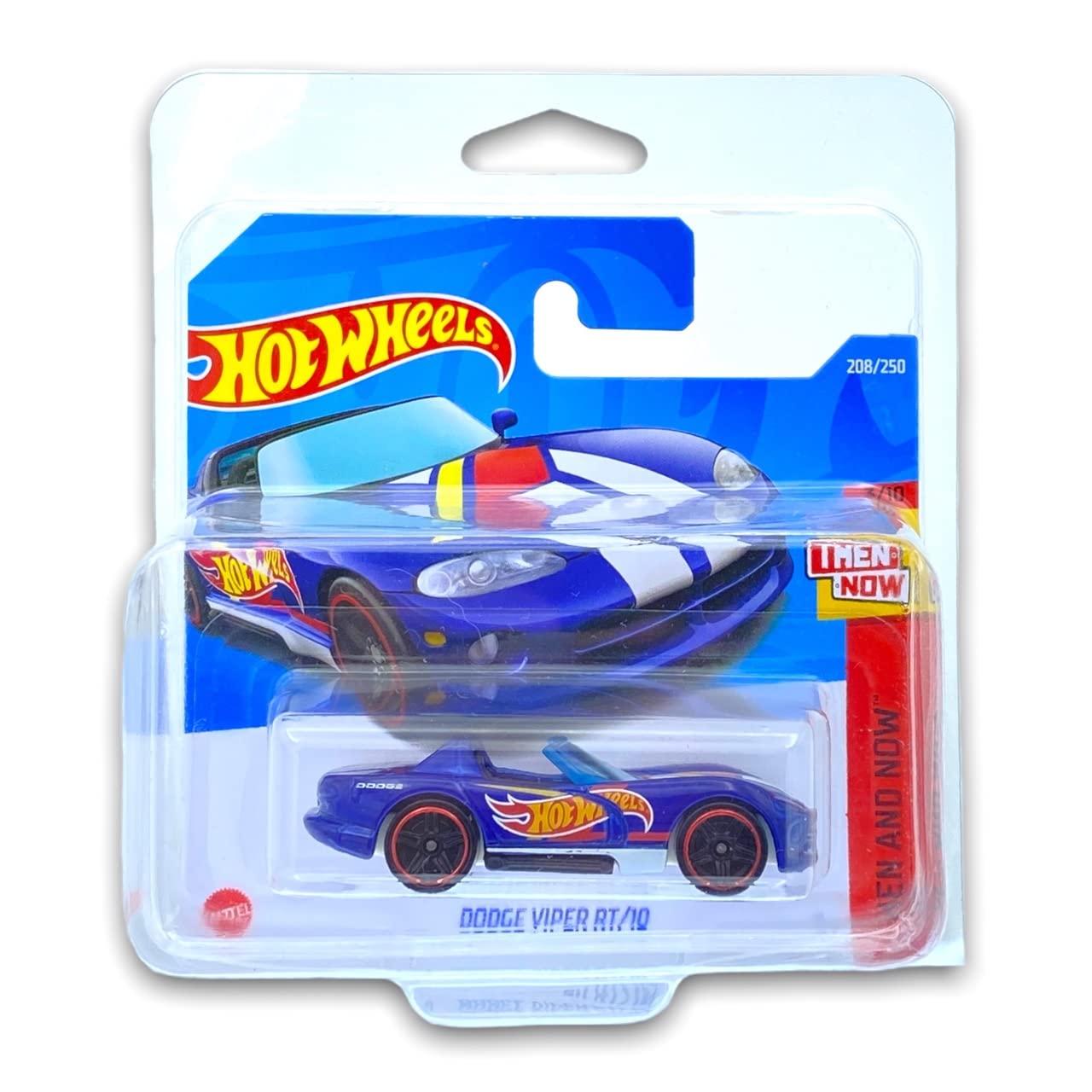 Hot Wheels Dodge Viper RT/10 (HW Blue) 3/10 Then And Now 2022-208/250 (Short Card) *** COMES IN A KLAS CAR KEEPER PROTECTIVE COLLECTORS CASE *** HCV80