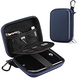 AGPTEK Custodia per Hard Drive Esterno 2,5, Borsa con Cerniera per Disco Rigido Esterno, Passaporto, Lettori Mp3, Scheda Micro SD ecc ((Dimensioni interne: 12,5 * 9 * 3CM), Blu
