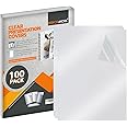 PERFORMORE 100 Pack of Binding Presentation Covers for Binding Machines, 8.5" X 11" 0.18mm Thick, Crystal Clear Plastic Repor