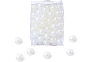 GUESVOT Ball Pit Balls for Kids, Plastic Refill 2.2 Inch Balls, 100 Pack, Bright Colors, Phthalate and BPA Free, Includes a Reusable Storage Bag with Zipper